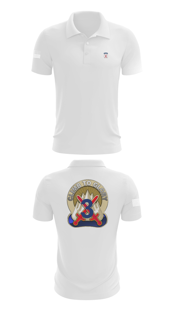 Short Sleeve Performance Polo, 3rd Brigade, 10th Mountain Division, Army, Teamtime, Team time, sublimation, custom sports apparel, team uniforms, spirit wear, spiritwear, sports uniforms, custom shirts, team store, custom team store, fundraiser sports, apparel fundraiser