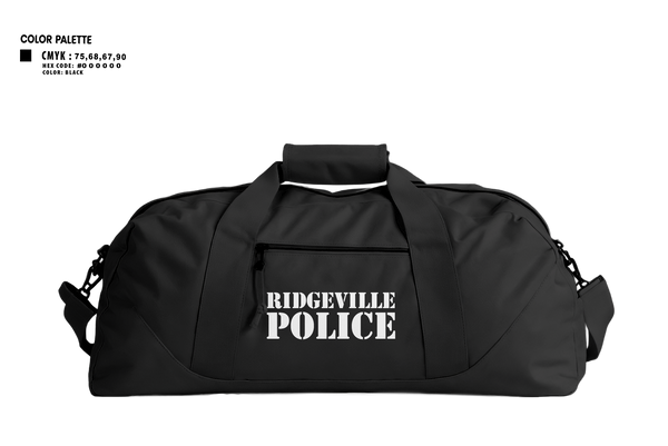Duffle Bag, Ridgeville Police, Police, Teamtime, Team time, sublimation, custom sports apparel, team uniforms, spirit wear, spiritwear, sports uniforms, custom shirts, team store, custom team store, fundraiser sports, apparel fundraiser