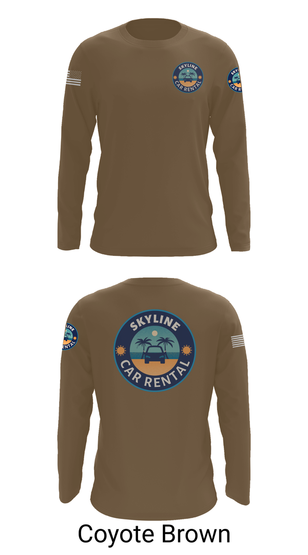 Long Sleeve Performance Shirt, Skyline Car Rental, Men's Basketball, Teamtime, Team time, sublimation, custom sports apparel, team uniforms, spirit wear, spiritwear, sports uniforms, custom shirts, team store, custom team store, fundraiser sports, apparel fundraiser