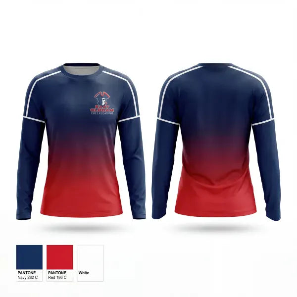 Long Sleeve Performance Shirt, East Oldham Middle School, Cheer, Teamtime, Team time, sublimation, custom sports apparel, team uniforms, spirit wear, spiritwear, sports uniforms, custom shirts, team store, custom team store, fundraiser sports, apparel fundraiser