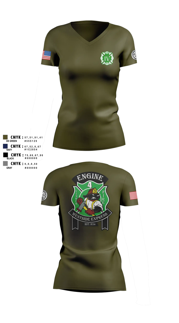 Womens Short Sleeve Vneck Shirt, 179 HHC Medics, National Guard, Teamtime, Team time, sublimation, custom sports apparel, team uniforms, spirit wear, spiritwear, sports uniforms, custom shirts, team store, custom team store, fundraiser sports, apparel fundraiser