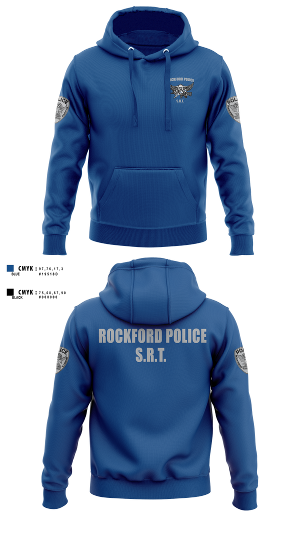 Hoodie, Rockford Police S.R.T., Police, Teamtime, Team time, sublimation, custom sports apparel, team uniforms, spirit wear, spiritwear, sports uniforms, custom shirts, team store, custom team store, fundraiser sports, apparel fundraiser