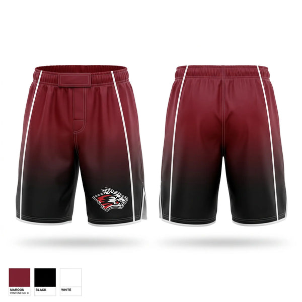 Fight Shorts, New Holstein Huskies, Wrestling, Teamtime, Team time, sublimation, custom sports apparel, team uniforms, spirit wear, spiritwear, sports uniforms, custom shirts, team store, custom team store, fundraiser sports, apparel fundraiser