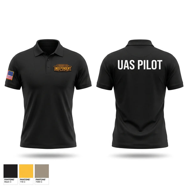 Short Sleeve Performance Polo, INDEPENDENT AERIAL, Army, Teamtime, Team time, sublimation, custom sports apparel, team uniforms, spirit wear, spiritwear, sports uniforms, custom shirts, team store, custom team store, fundraiser sports, apparel fundraiser