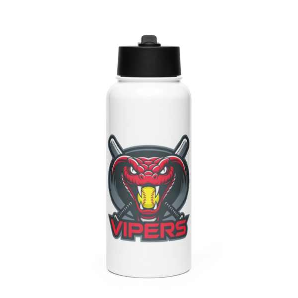 Vipers Stainless Steel Water Bottle with a Straw Lid