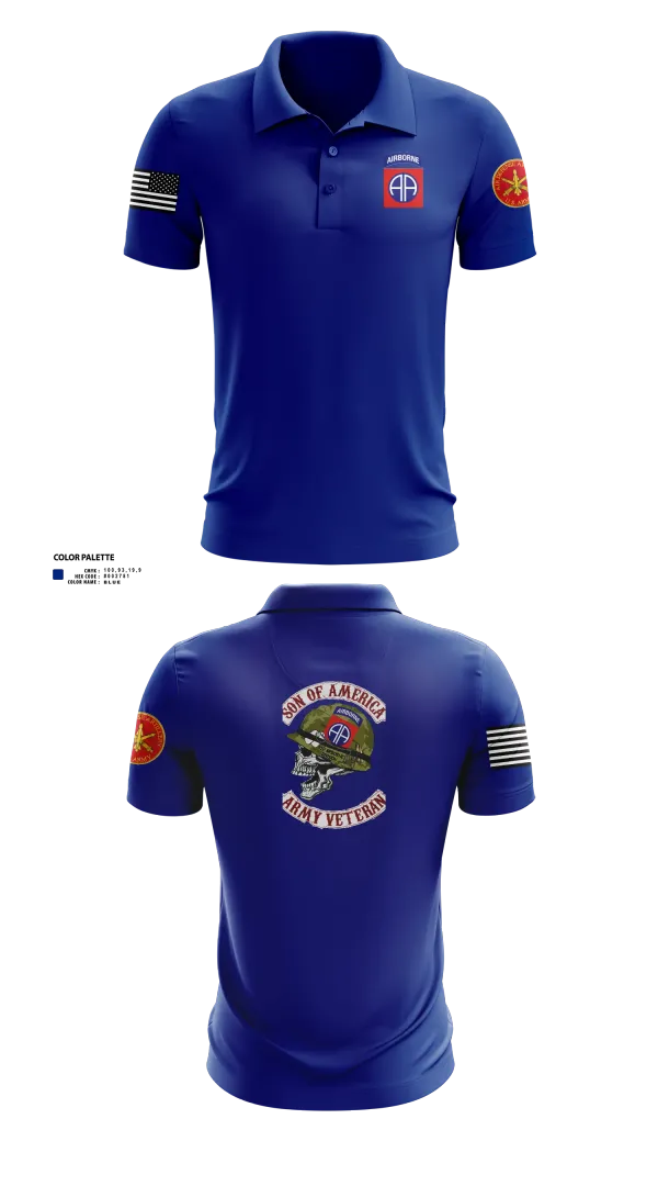 Short Sleeve Performance Polo, 82d ABN DIV, , Teamtime, Team time, sublimation, custom sports apparel, team uniforms, spirit wear, spiritwear, sports uniforms, custom shirts, team store, custom team store, fundraiser sports, apparel fundraiser