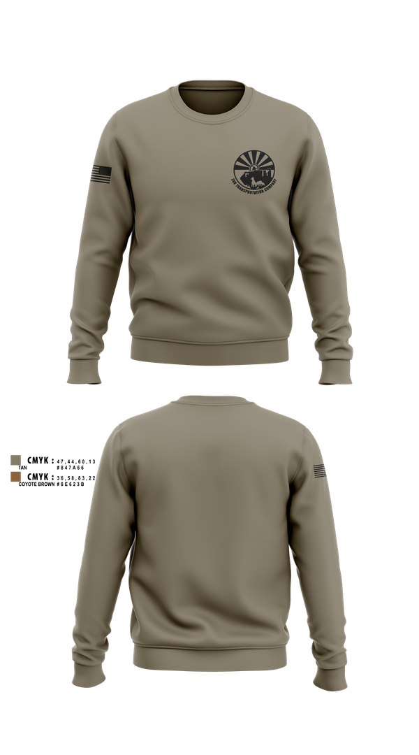 Crew Neck Sweatshirt, 208 Transportation Company, , Teamtime, Team time, sublimation, custom sports apparel, team uniforms, spirit wear, spiritwear, sports uniforms, custom shirts, team store, custom team store, fundraiser sports, apparel fundraiser
