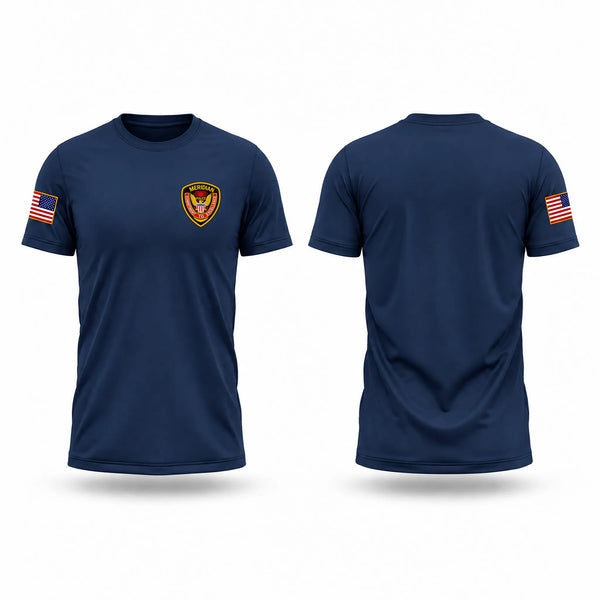 Old School Cotton Feel Shirt, Meridian Police Department, Police, Teamtime, Team time, sublimation, custom sports apparel, team uniforms, spirit wear, spiritwear, sports uniforms, custom shirts, team store, custom team store, fundraiser sports, apparel fundraiser