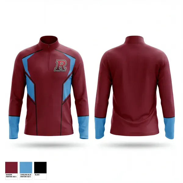 Quarter Zip Jacket, Raleigh Blackhawks, Baseball, Teamtime, Team time, sublimation, custom sports apparel, team uniforms, spirit wear, spiritwear, sports uniforms, custom shirts, team store, custom team store, fundraiser sports, apparel fundraiser