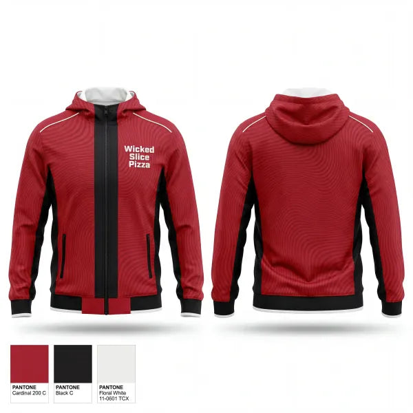 Windbreaker, Wicked Slice Pizza, Softball, Teamtime, Team time, sublimation, custom sports apparel, team uniforms, spirit wear, spiritwear, sports uniforms, custom shirts, team store, custom team store, fundraiser sports, apparel fundraiser