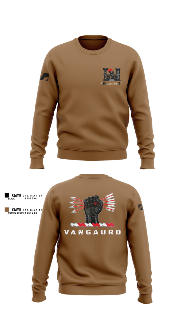 Crew Neck Sweatshirt, 1ST PLT 76TH CEC-S, Army, Teamtime, Team time, sublimation, custom sports apparel, team uniforms, spirit wear, spiritwear, sports uniforms, custom shirts, team store, custom team store, fundraiser sports, apparel fundraiser