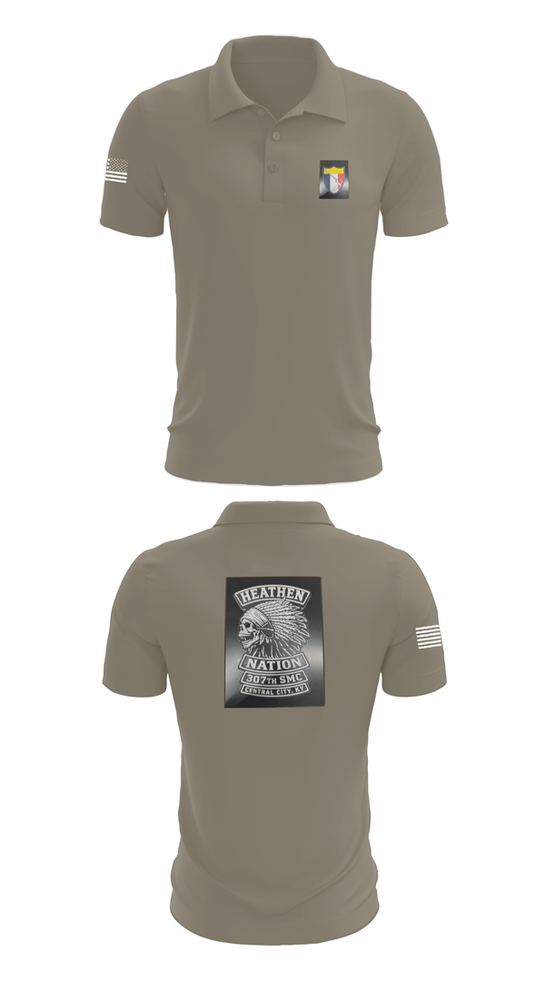 Short Sleeve Performance Polo, 307th SMC, National Guard, Teamtime, Team time, sublimation, custom sports apparel, team uniforms, spirit wear, spiritwear, sports uniforms, custom shirts, team store, custom team store, fundraiser sports, apparel fundraiser