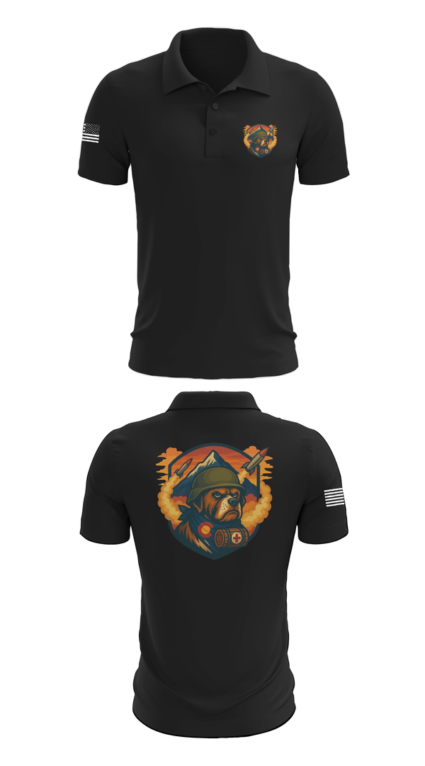 Short Sleeve Performance Polo, 10th Field Hospital (FWD), , Teamtime, Team time, sublimation, custom sports apparel, team uniforms, spirit wear, spiritwear, sports uniforms, custom shirts, team store, custom team store, fundraiser sports, apparel fundraiser