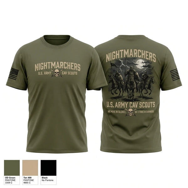 Old School Cotton Feel Shirt, 3rd platoon Nightmarchers, Army, Teamtime, Team time, sublimation, custom sports apparel, team uniforms, spirit wear, spiritwear, sports uniforms, custom shirts, team store, custom team store, fundraiser sports, apparel fundraiser