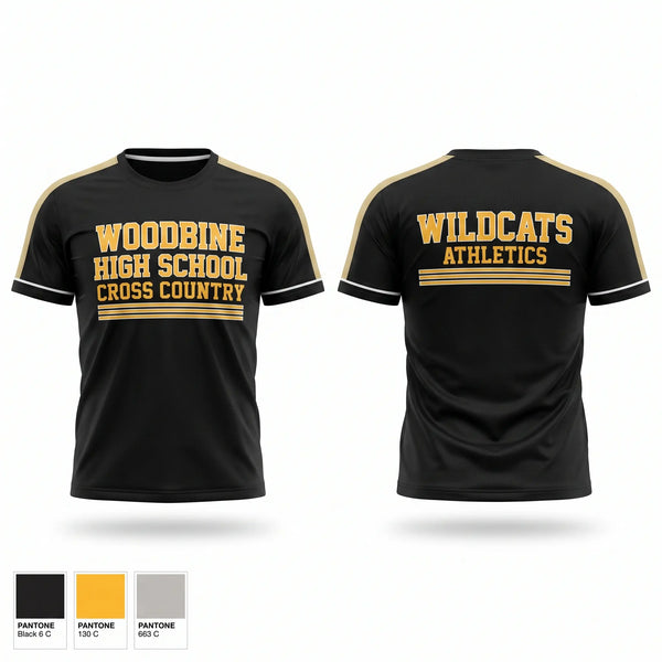 Football Jersey, Woodbine High School Cross Country, Cross Country, Teamtime, Team time, sublimation, custom sports apparel, team uniforms, spirit wear, spiritwear, sports uniforms, custom shirts, team store, custom team store, fundraiser sports, apparel fundraiser