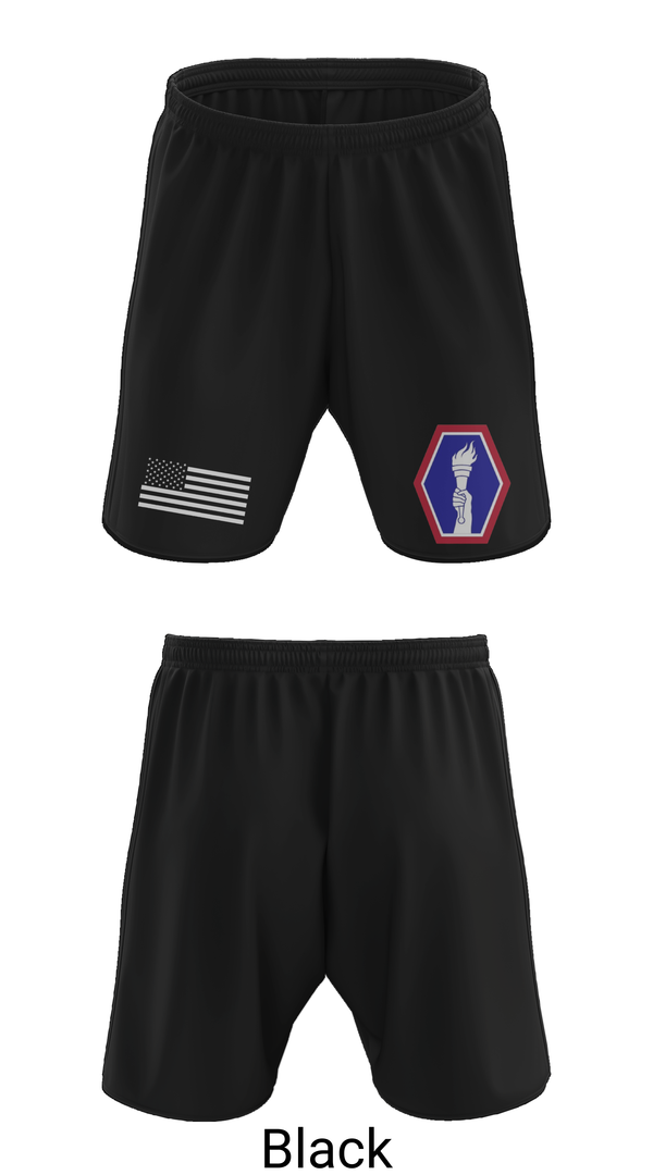 Athletic Shorts With Pockets, 100 Battalion 442 Infantry, Army, Teamtime, Team time, sublimation, custom sports apparel, team uniforms, spirit wear, spiritwear, sports uniforms, custom shirts, team store, custom team store, fundraiser sports, apparel fundraiser