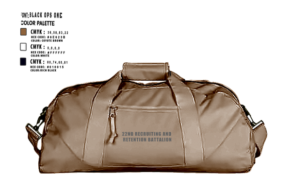 Duffle Bag, 22nd Recruiting and Retention Battalion, , Teamtime, Team time, sublimation, custom sports apparel, team uniforms, spirit wear, spiritwear, sports uniforms, custom shirts, team store, custom team store, fundraiser sports, apparel fundraiser
