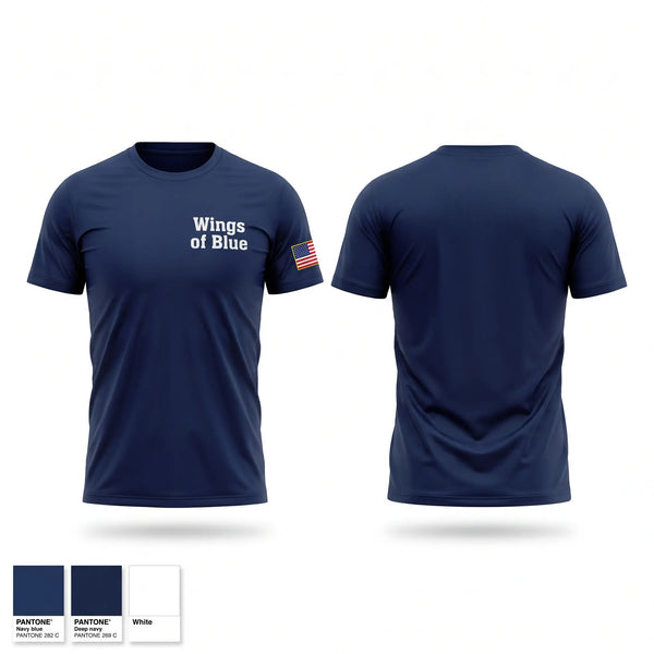 Short Sleeve Performance Shirt, Wings of Blue, Air Force, Teamtime, Team time, sublimation, custom sports apparel, team uniforms, spirit wear, spiritwear, sports uniforms, custom shirts, team store, custom team store, fundraiser sports, apparel fundraiser