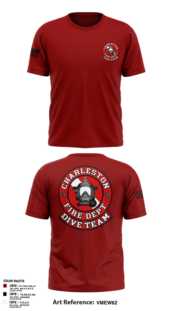 Old School Cotton Feel Shirt, Charleston Fire Dept Dive Team, Fire Department, Teamtime, Team time, sublimation, custom sports apparel, team uniforms, spirit wear, spiritwear, sports uniforms, custom shirts, team store, custom team store, fundraiser sports, apparel fundraiser