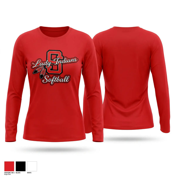 Long Sleeve Performance Shirt, Sissonville Lady Indians, Softball, Teamtime, Team time, sublimation, custom sports apparel, team uniforms, spirit wear, spiritwear, sports uniforms, custom shirts, team store, custom team store, fundraiser sports, apparel fundraiser