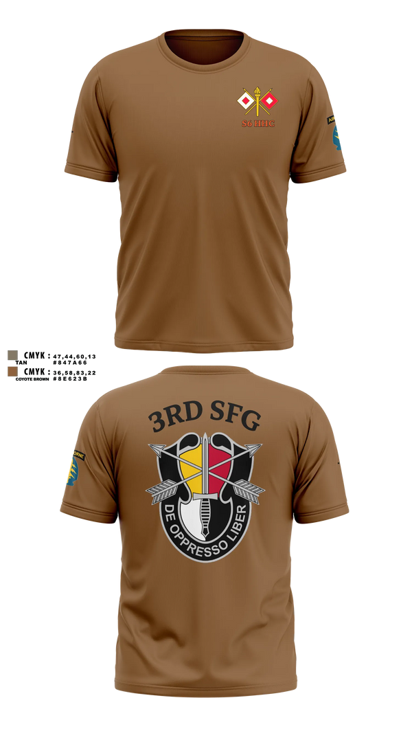 Old School Cotton Feel Shirt, S6 HHC 3SFG(A), Army, Teamtime, Team time, sublimation, custom sports apparel, team uniforms, spirit wear, spiritwear, sports uniforms, custom shirts, team store, custom team store, fundraiser sports, apparel fundraiser