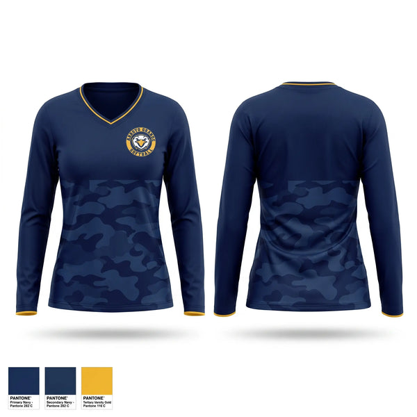 Womens Long Sleeve Vneck Shirt, Arroyo Grande Eagles, Softball, Teamtime, Team time, sublimation, custom sports apparel, team uniforms, spirit wear, spiritwear, sports uniforms, custom shirts, team store, custom team store, fundraiser sports, apparel fundraiser