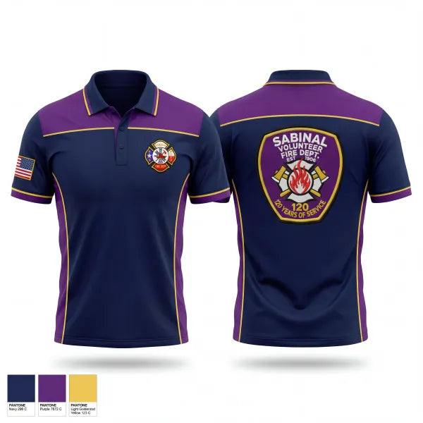Short Sleeve Performance Polo, Sabinal Volunteer Fire Department, Fire Department, Teamtime, Team time, sublimation, custom sports apparel, team uniforms, spirit wear, spiritwear, sports uniforms, custom shirts, team store, custom team store, fundraiser sports, apparel fundraiser