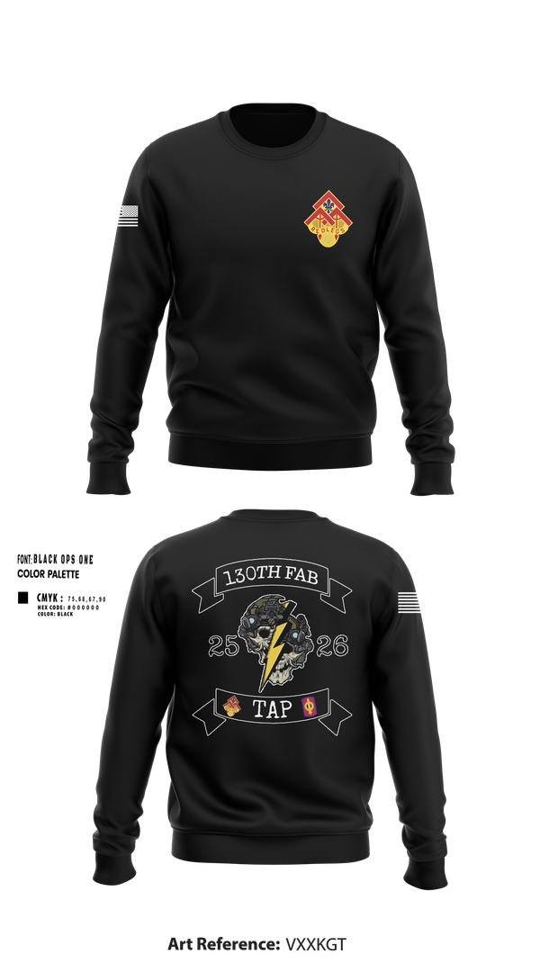 Crew Neck Sweatshirt, 130th FAB Target Acquisition Platoon, , Teamtime, Team time, sublimation, custom sports apparel, team uniforms, spirit wear, spiritwear, sports uniforms, custom shirts, team store, custom team store, fundraiser sports, apparel fundraiser