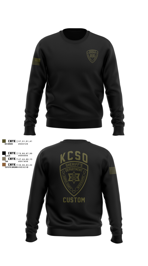Crew Neck Sweatshirt, Kemper County Sheriff’s Office, Police, Teamtime, Team time, sublimation, custom sports apparel, team uniforms, spirit wear, spiritwear, sports uniforms, custom shirts, team store, custom team store, fundraiser sports, apparel fundraiser