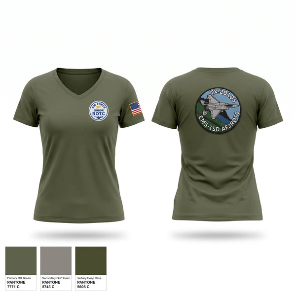 Womens Short Sleeve Vneck Shirt, Echo TX-20105, Air Force, Teamtime, Team time, sublimation, custom sports apparel, team uniforms, spirit wear, spiritwear, sports uniforms, custom shirts, team store, custom team store, fundraiser sports, apparel fundraiser