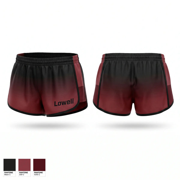 Womens Shorts, Lowell black, Baseball, Teamtime, Team time, sublimation, custom sports apparel, team uniforms, spirit wear, spiritwear, sports uniforms, custom shirts, team store, custom team store, fundraiser sports, apparel fundraiser