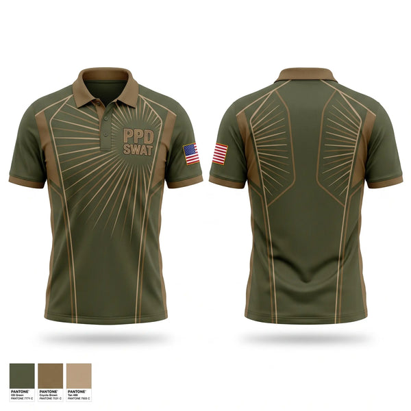 Short Sleeve Performance Polo, PPD SWAT, Police, Teamtime, Team time, sublimation, custom sports apparel, team uniforms, spirit wear, spiritwear, sports uniforms, custom shirts, team store, custom team store, fundraiser sports, apparel fundraiser
