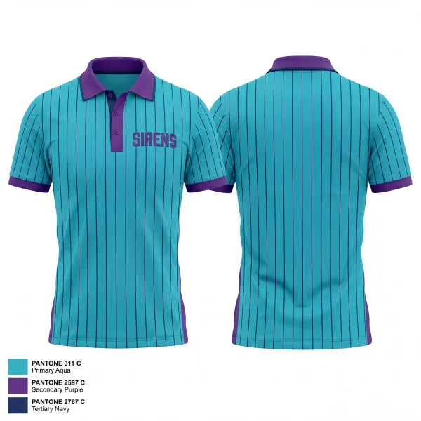 Short Sleeve Performance Polo, Sirens, Softball, Teamtime, Team time, sublimation, custom sports apparel, team uniforms, spirit wear, spiritwear, sports uniforms, custom shirts, team store, custom team store, fundraiser sports, apparel fundraiser