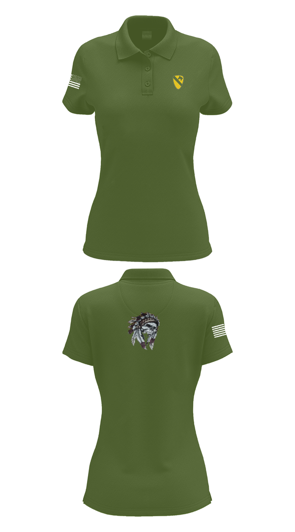 Womens Short Sleeve Performance Polo, 6-9 Cavalry Regiment, , Teamtime, Team time, sublimation, custom sports apparel, team uniforms, spirit wear, spiritwear, sports uniforms, custom shirts, team store, custom team store, fundraiser sports, apparel fundraiser