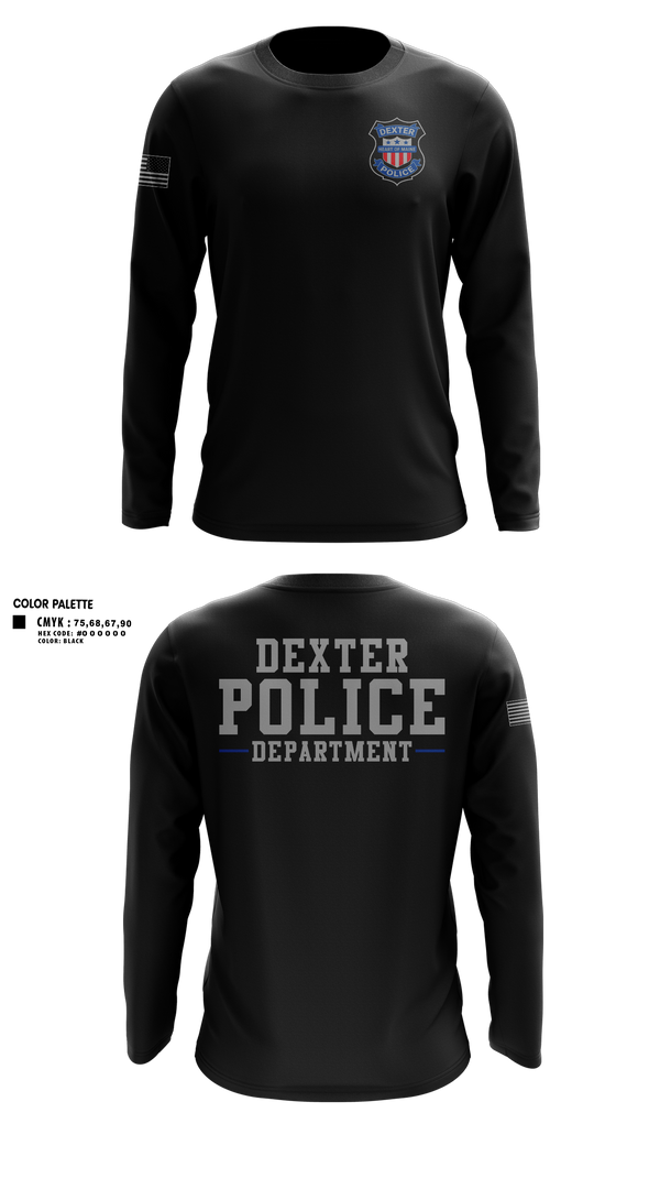Long Sleeve Performance Shirt, Dexter Police Department, Police, Teamtime, Team time, sublimation, custom sports apparel, team uniforms, spirit wear, spiritwear, sports uniforms, custom shirts, team store, custom team store, fundraiser sports, apparel fundraiser