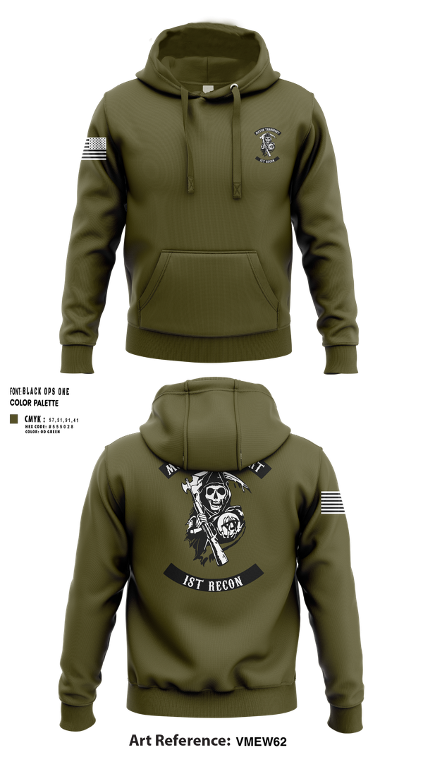 Hoodie, 1st Recon, , Teamtime, Team time, sublimation, custom sports apparel, team uniforms, spirit wear, spiritwear, sports uniforms, custom shirts, team store, custom team store, fundraiser sports, apparel fundraiser