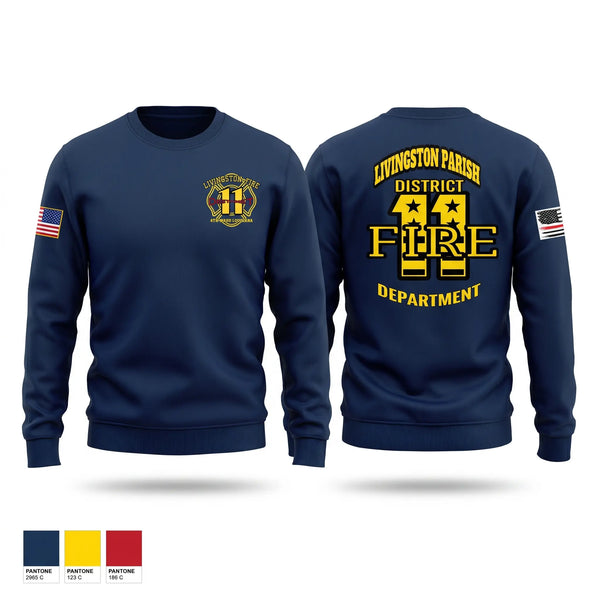 Crew Neck Sweatshirt, LPFD 11, Fire Department, Teamtime, Team time, sublimation, custom sports apparel, team uniforms, spirit wear, spiritwear, sports uniforms, custom shirts, team store, custom team store, fundraiser sports, apparel fundraiser