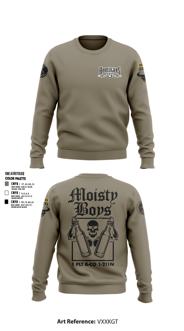 Crew Neck Sweatshirt, 1-21 bulls 2nd pltFBCW, Army, Teamtime, Team time, sublimation, custom sports apparel, team uniforms, spirit wear, spiritwear, sports uniforms, custom shirts, team store, custom team store, fundraiser sports, apparel fundraiser