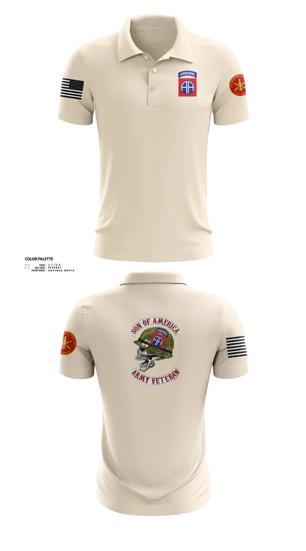 Short Sleeve Performance Polo, 82d ABN DIV, , Teamtime, Team time, sublimation, custom sports apparel, team uniforms, spirit wear, spiritwear, sports uniforms, custom shirts, team store, custom team store, fundraiser sports, apparel fundraiser