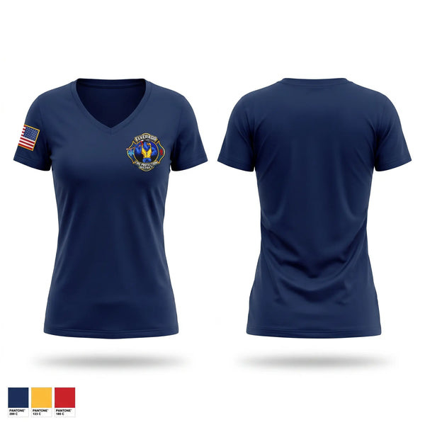 Womens Short Sleeve Vneck Shirt, Elverado Fire Protection District, Fire Department, Teamtime, Team time, sublimation, custom sports apparel, team uniforms, spirit wear, spiritwear, sports uniforms, custom shirts, team store, custom team store, fundraiser sports, apparel fundraiser