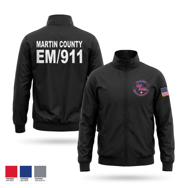 Windbreaker, Martin co EM/911, Fire Department, Teamtime, Team time, sublimation, custom sports apparel, team uniforms, spirit wear, spiritwear, sports uniforms, custom shirts, team store, custom team store, fundraiser sports, apparel fundraiser