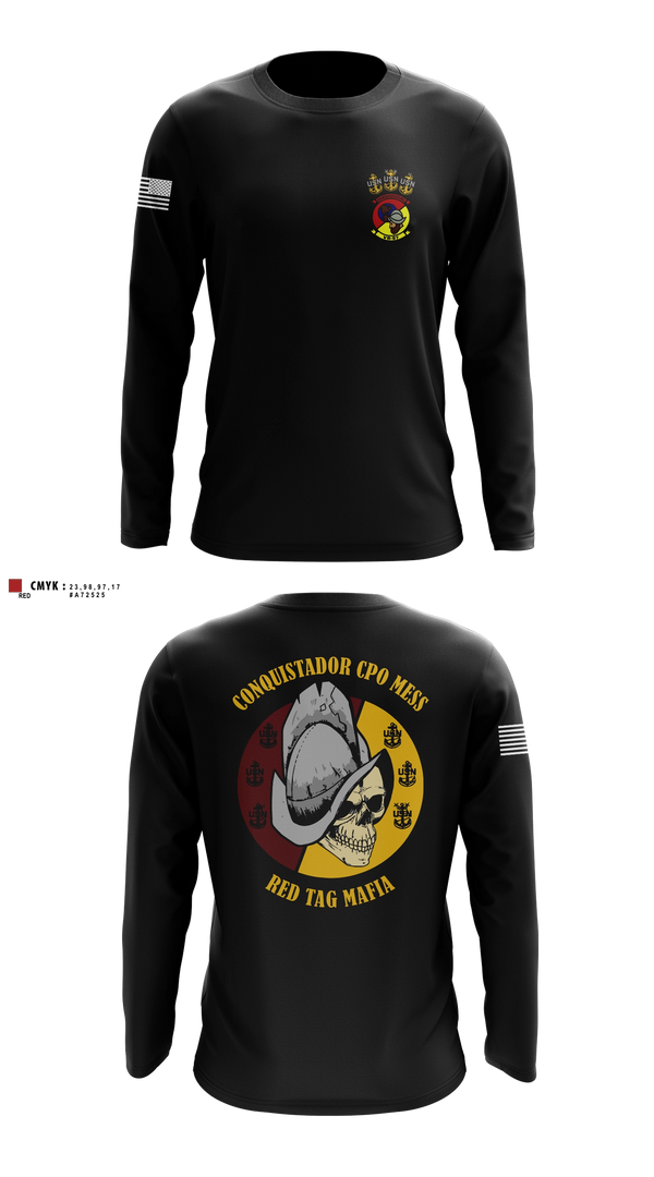 Long Sleeve Performance Shirt, VR-57 CHIEFS MESS, Navy, Teamtime, Team time, sublimation, custom sports apparel, team uniforms, spirit wear, spiritwear, sports uniforms, custom shirts, team store, custom team store, fundraiser sports, apparel fundraiser