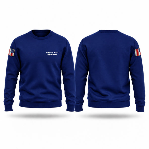 Crew Neck Sweatshirt, Jefferson Police Department, Police, Teamtime, Team time, sublimation, custom sports apparel, team uniforms, spirit wear, spiritwear, sports uniforms, custom shirts, team store, custom team store, fundraiser sports, apparel fundraiser