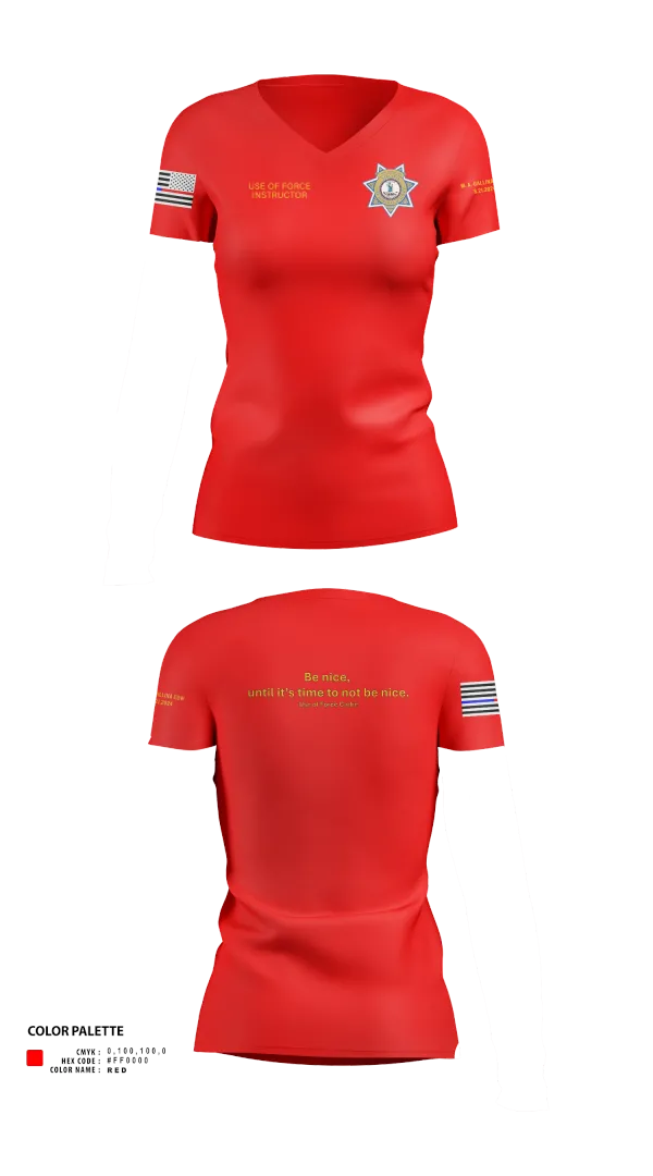 Womens Short Sleeve Vneck Shirt, Stafford County Fire Marshal's Office, Police, Teamtime, Team time, sublimation, custom sports apparel, team uniforms, spirit wear, spiritwear, sports uniforms, custom shirts, team store, custom team store, fundraiser sports, apparel fundraiser