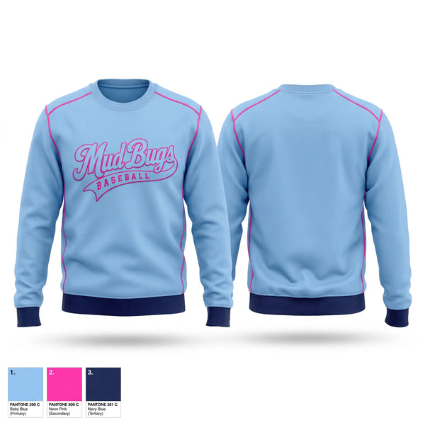 Crew Neck Sweatshirt, Mud Bugs, Baseball, Teamtime, Team time, sublimation, custom sports apparel, team uniforms, spirit wear, spiritwear, sports uniforms, custom shirts, team store, custom team store, fundraiser sports, apparel fundraiser