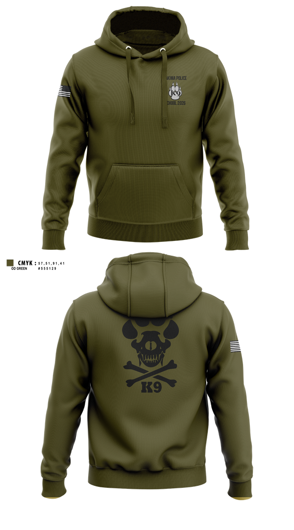 Hoodie, Yakima Police Department K9 School, Police, Teamtime, Team time, sublimation, custom sports apparel, team uniforms, spirit wear, spiritwear, sports uniforms, custom shirts, team store, custom team store, fundraiser sports, apparel fundraiser