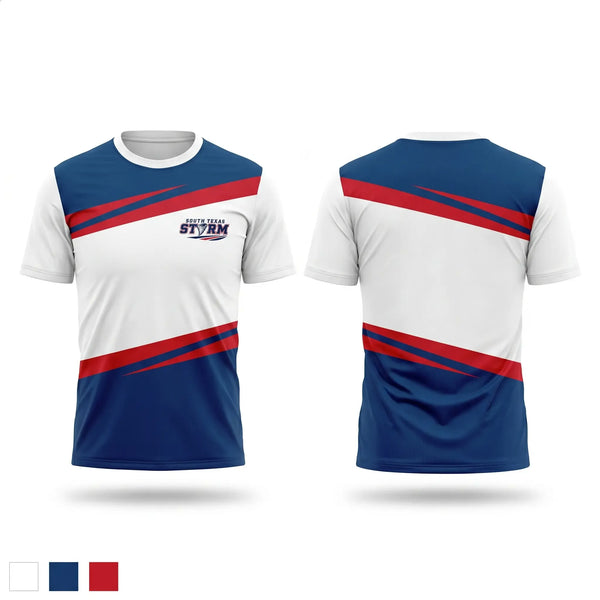 Short Sleeve Performance Shirt, SOUTH TEXAS STORM, Track & Field, Teamtime, Team time, sublimation, custom sports apparel, team uniforms, spirit wear, spiritwear, sports uniforms, custom shirts, team store, custom team store, fundraiser sports, apparel fundraiser