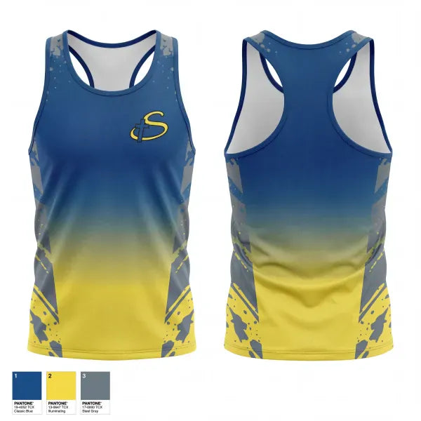 Mens Track Singlet, Schlarman Academy High School Track & Field, Track & Field, Teamtime, Team time, sublimation, custom sports apparel, team uniforms, spirit wear, spiritwear, sports uniforms, custom shirts, team store, custom team store, fundraiser sports, apparel fundraiser