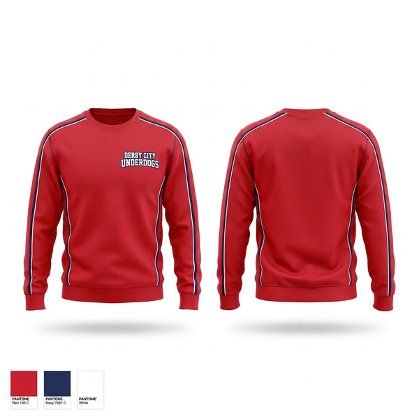 Crew Neck Sweatshirt, Derby City Underdogs, Baseball, Teamtime, Team time, sublimation, custom sports apparel, team uniforms, spirit wear, spiritwear, sports uniforms, custom shirts, team store, custom team store, fundraiser sports, apparel fundraiser