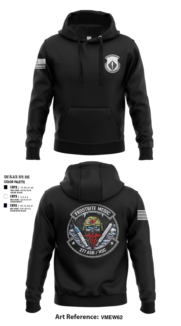 Hoodie, 277th ASB Frostbite Medics, Army, Teamtime, Team time, sublimation, custom sports apparel, team uniforms, spirit wear, spiritwear, sports uniforms, custom shirts, team store, custom team store, fundraiser sports, apparel fundraiser